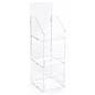 Folding acrylic 3 tier retail display case with squared sides