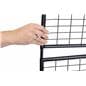 Vertically stacked art display grid panels 