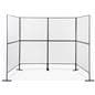Four section matte black art fair wire display wall