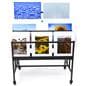 Three-tier art display rack is excellent for showcasing photography 