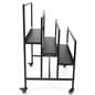 Three-tier art display rack with 1 inch steel tubing 