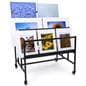 Steel three-tier art display rack