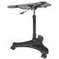 Rolling Laptop Workstation with Glass Surface
