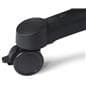 Mobile workstation desk with four locking caster ABS wheels