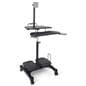 Mobile workstation desk with durable ABS and aluminum build