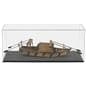 Model ship display case made with recycled acrylic material