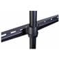  Sleek tripod easel TV stand with natural wood