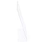 Acrylic sign holder with slant back design