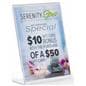 Clear slant back non glare acrylic sign frame