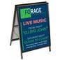 Steel folding black metal sign