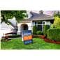 Yard sign holder folds shut for storage