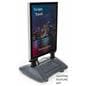LED illuminated sidewalk sign with both brightness and power saving features 