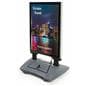 LED illuminated sidewalk sign with lock compartment at base 