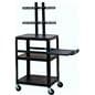 Black mobile AV cart