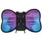 Butterfly wing-shaped backpack banner advertising