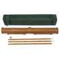 Bamboo banner stand with green nylon carry bag 