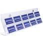 Acrylic Business Card Wall Rack with 10 Open Pockets