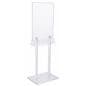 Acrylic Poster Stand with Business Card Holders with Side Insert