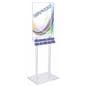 Double Sided Clear Poster Stand with Business Card Pockets
