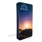 Beacon illuminated portable backdrop with single sided graphics