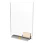 Vertical 11” x 14” Signage Frame with Custom Logo Holds Business Cards