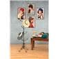 Wrought Iron Hat Rack with Rotating Hooks