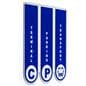 Ceiling hanging directional signage with double sided printing