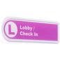 Left panel wall directory sign with quarter inch thick acrylic