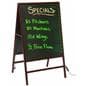 A-Frame Glass Writeboard with Wood Grain Finish