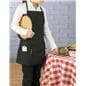 Black Bib Apron with Wrap Around Ties