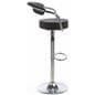 Bar Stool with Gas Lift, Chrome Arm Rests
