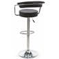 Bar Stool with Gas Lift, Made with Faux-Leather & Chromed Steel