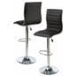 Adjustable Height Bar Chair Made of Faux-Leather