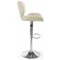Ivory Leather Bar Stool, Padded for Comfort