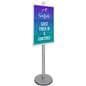 Sign stand with concierge guest check in displayed