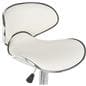 LED tall boy table set white leatherette seat detail
