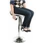 Hydraulic Bar Stool in White & Chrome