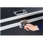 Oversize trade show storage trunk with butterfly latch