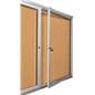 60 x 36 locking cork board with locking door