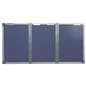 This 72 x 36 locking bulletin board has brackets for mounting 