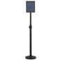 Extra tall stanchion sign attachment in matte black finish