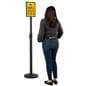 Extra tall stanchion sign scale shot