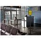 Extra tall stanchion sign attachment with universal fit for 2.5" stanchion posts