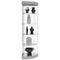 Corner display case with four shelves