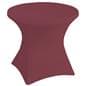Stretch polyester tablecloths with flame resistant material