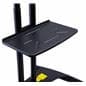 Rolling widescreen TV stand with two shelves for devices 