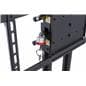 Rolling widescreen TV stand with VESA mounting bracket