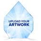 Diamond cut business trophy with fully body printing