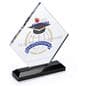 Square diamond recognition trophy with 6.75 inch width