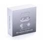 White custom logo branded earbuds with gift box for corporate giveaways 